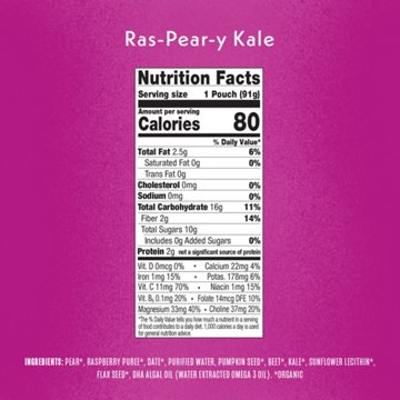 Once Upon a Farm Organic Smart Blend Baby Food Pouch - Raspberry Pear Kale