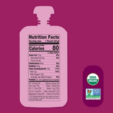 Once Upon a Farm Organic Smart Blend Baby Food Pouch - Raspberry Pear Kale