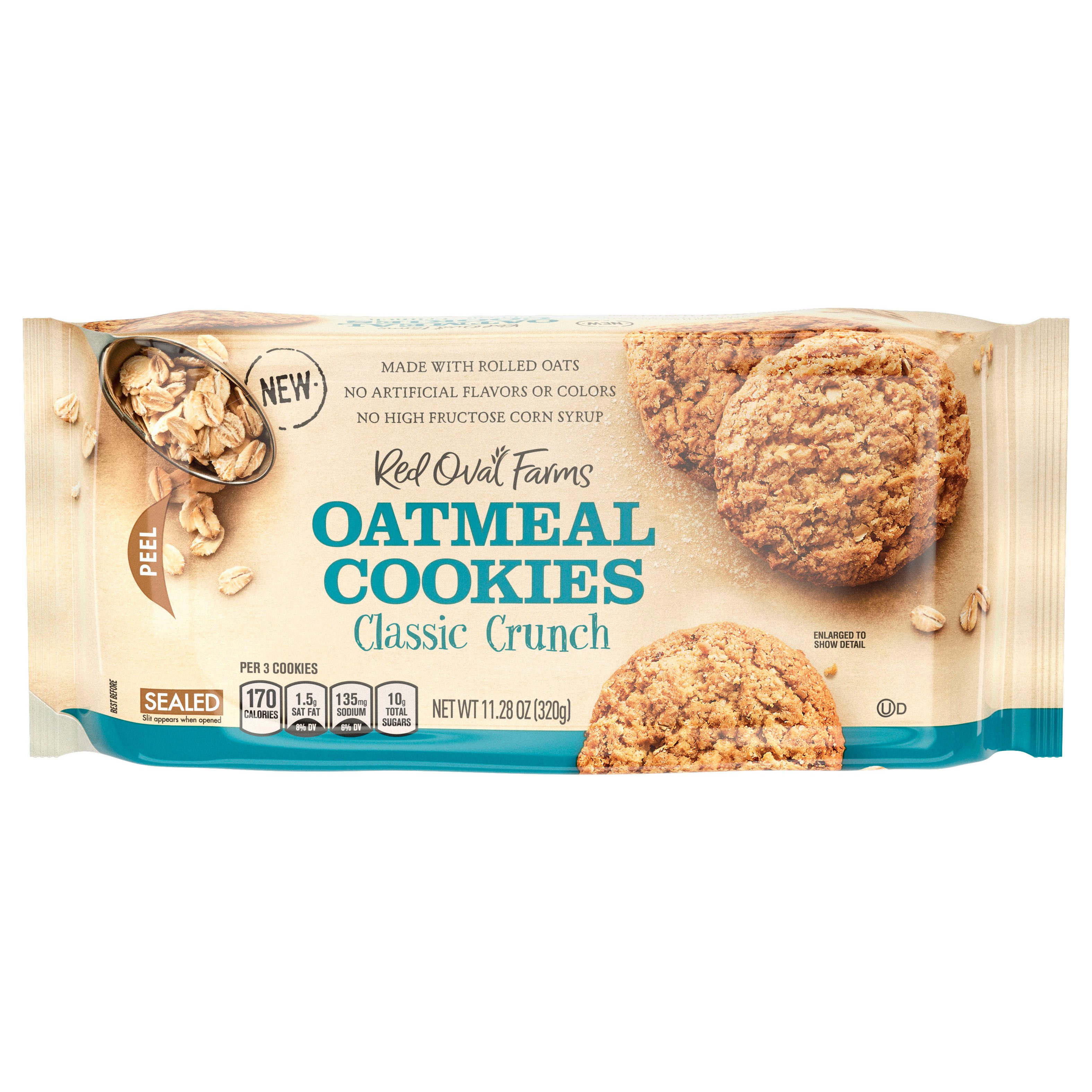 Red Oval Farms Classic Crunch Oatmeal Cookies - Shop Cookies at H-E-B