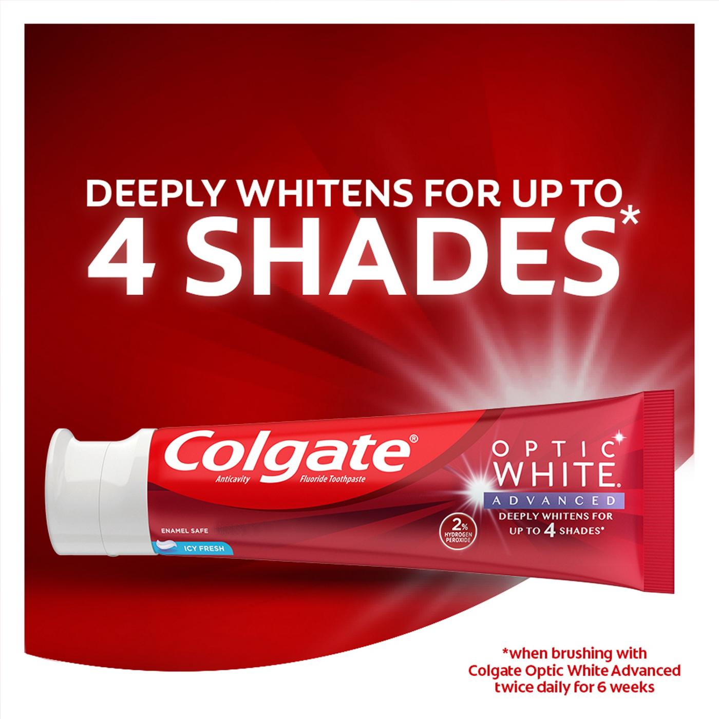 Colgate Optic White Advanced Anticavity Toothpaste - Icy Fresh, 2 Pk; image 3 of 7