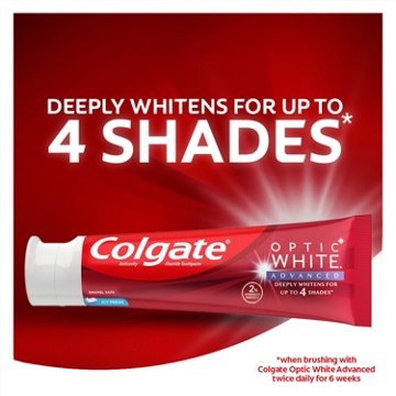 Colgate Optic White Advanced Anticavity Toothpaste - Icy Fresh, 2 Pk
