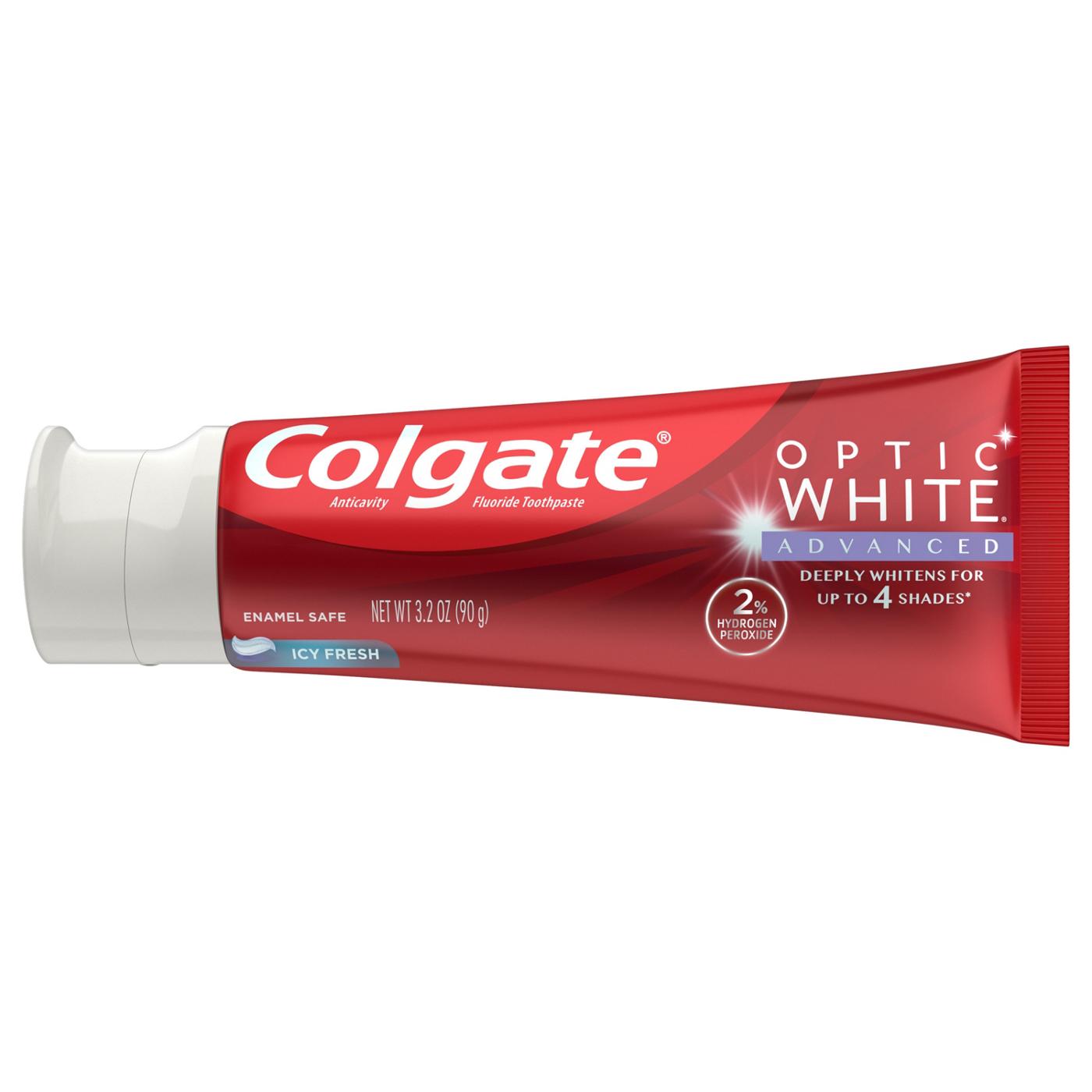 Colgate Optic White Advanced Anticavity Toothpaste - Icy Fresh, 2 Pk; image 7 of 9