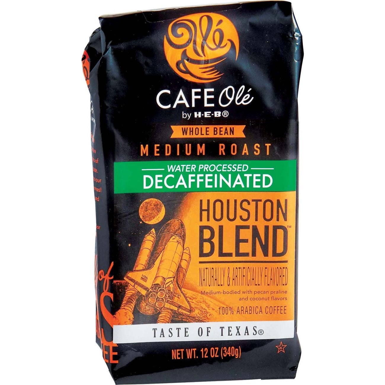 Cafe Ole by HEB Houston Blend Decaf Medium Roast Whole Bean Coffee