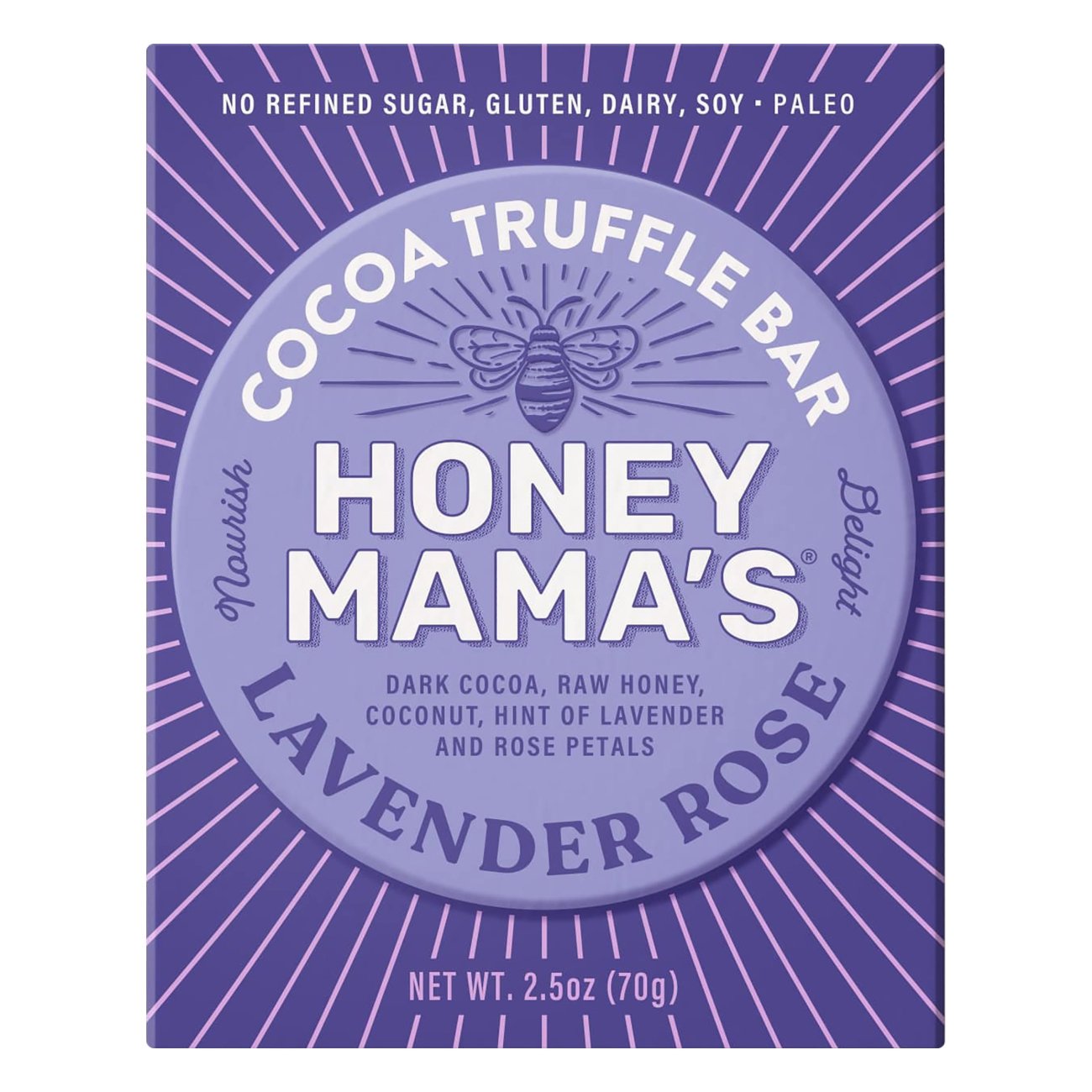 Honey Mama's Lavender Rose Cocoa Truffle Bar Shop Granola & snack