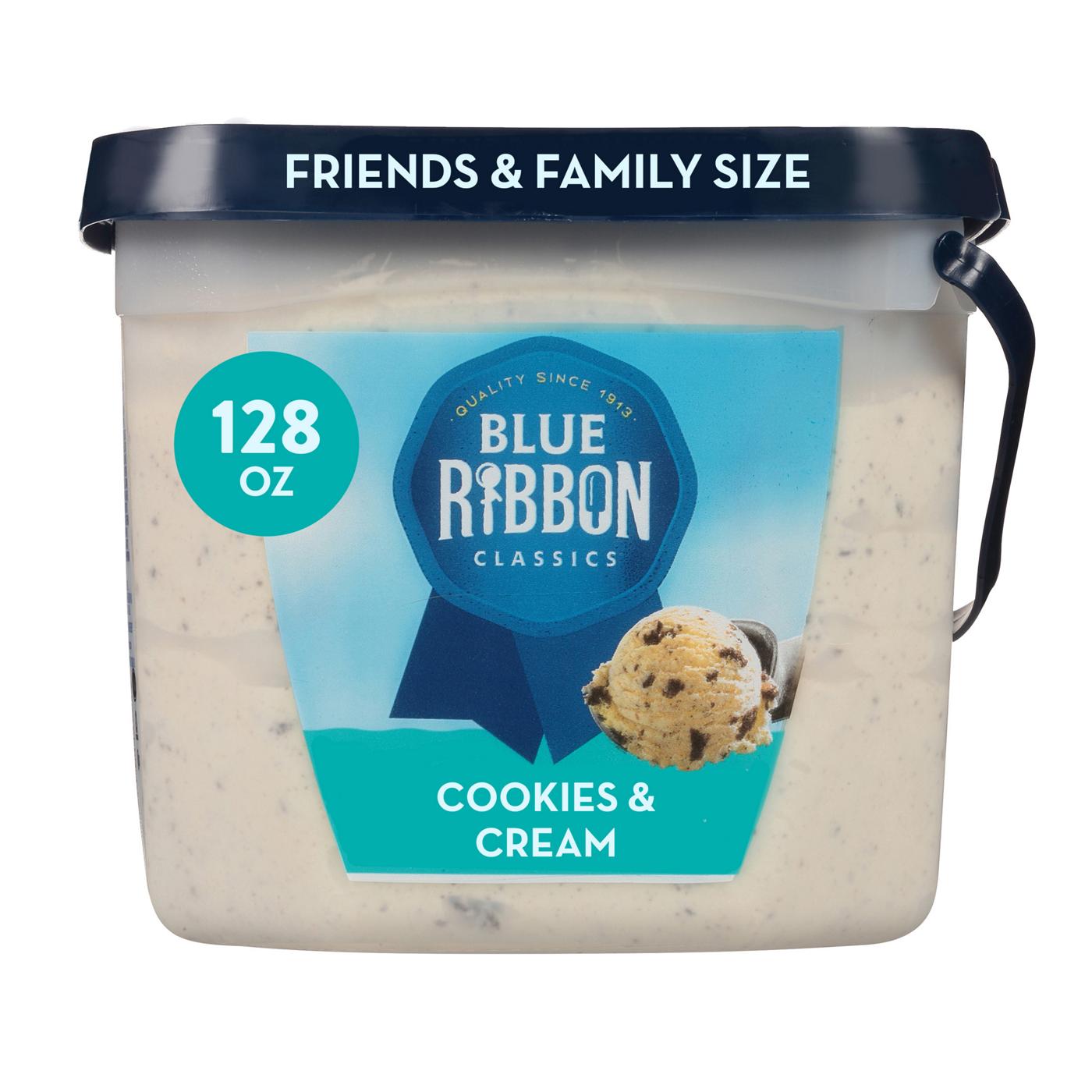 Blue Ribbon Cookies 'N Cream Ice Cream Family Size; image 1 of 2