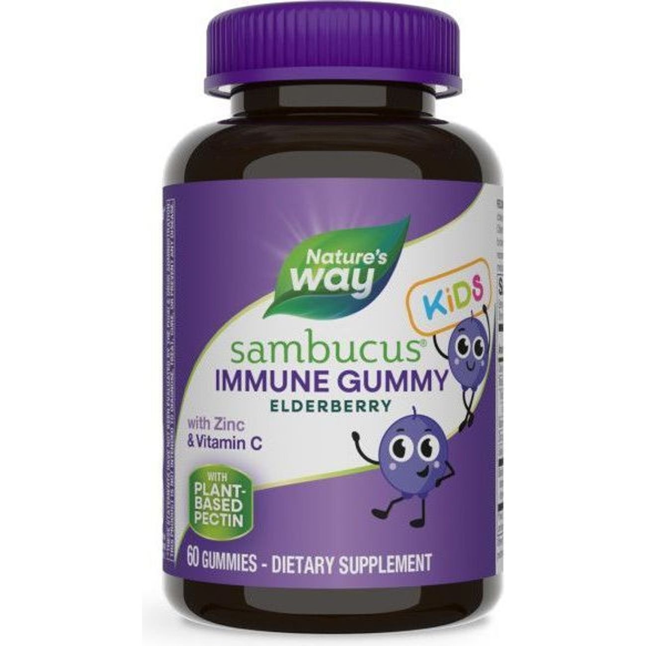 Nature's Way Sambucus Kids' Elderberry Immune Support Gummies, 60 ct