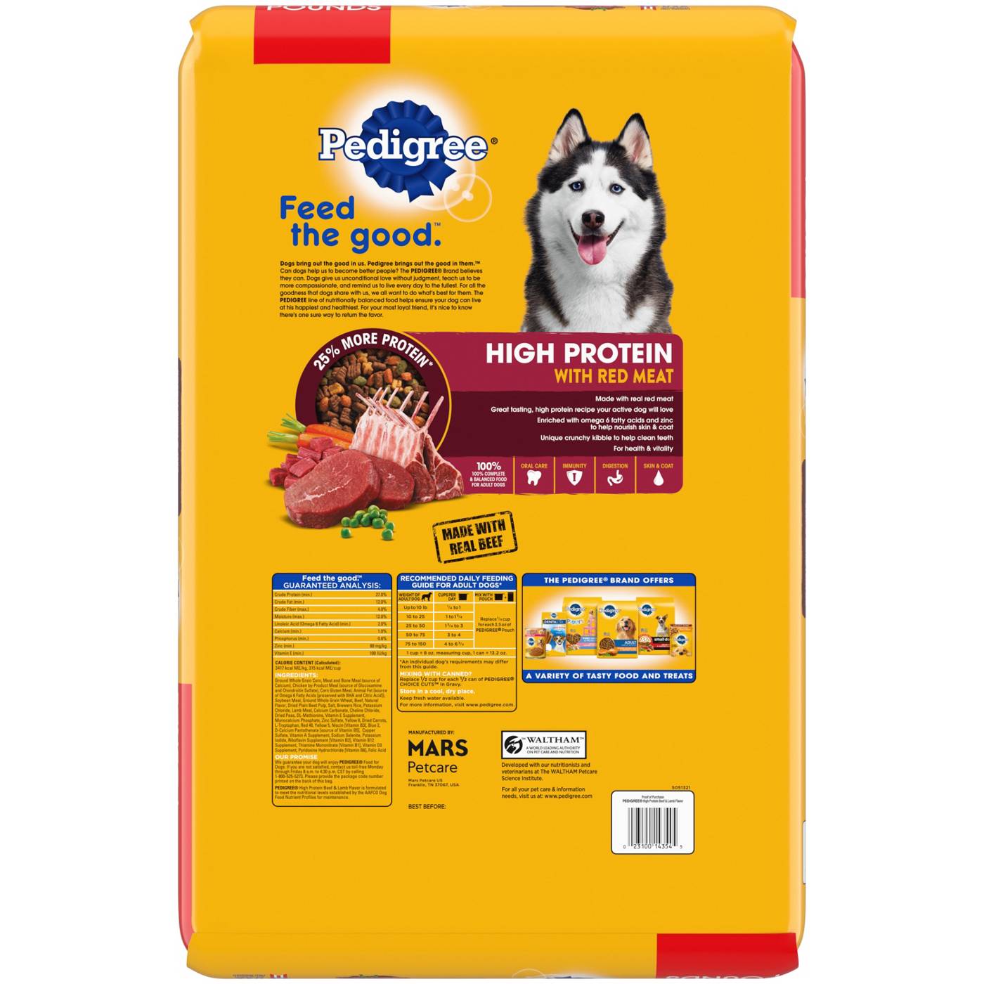 Pedigree High Protein Adult Dry Dog Food - Beef and Lamb Flavor; image 2 of 3
