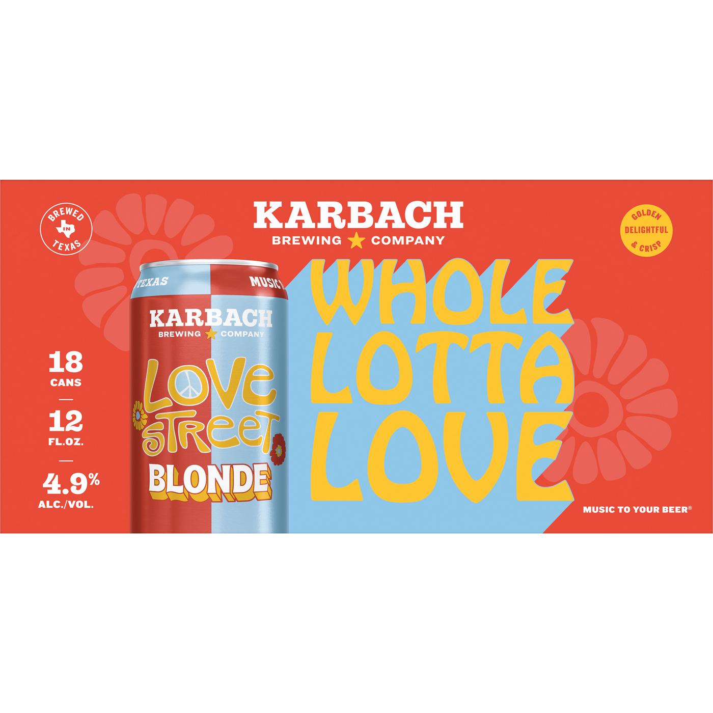 Karbach Love Street Kolsch Style Blonde Beer 12 oz Cans; image 2 of 2