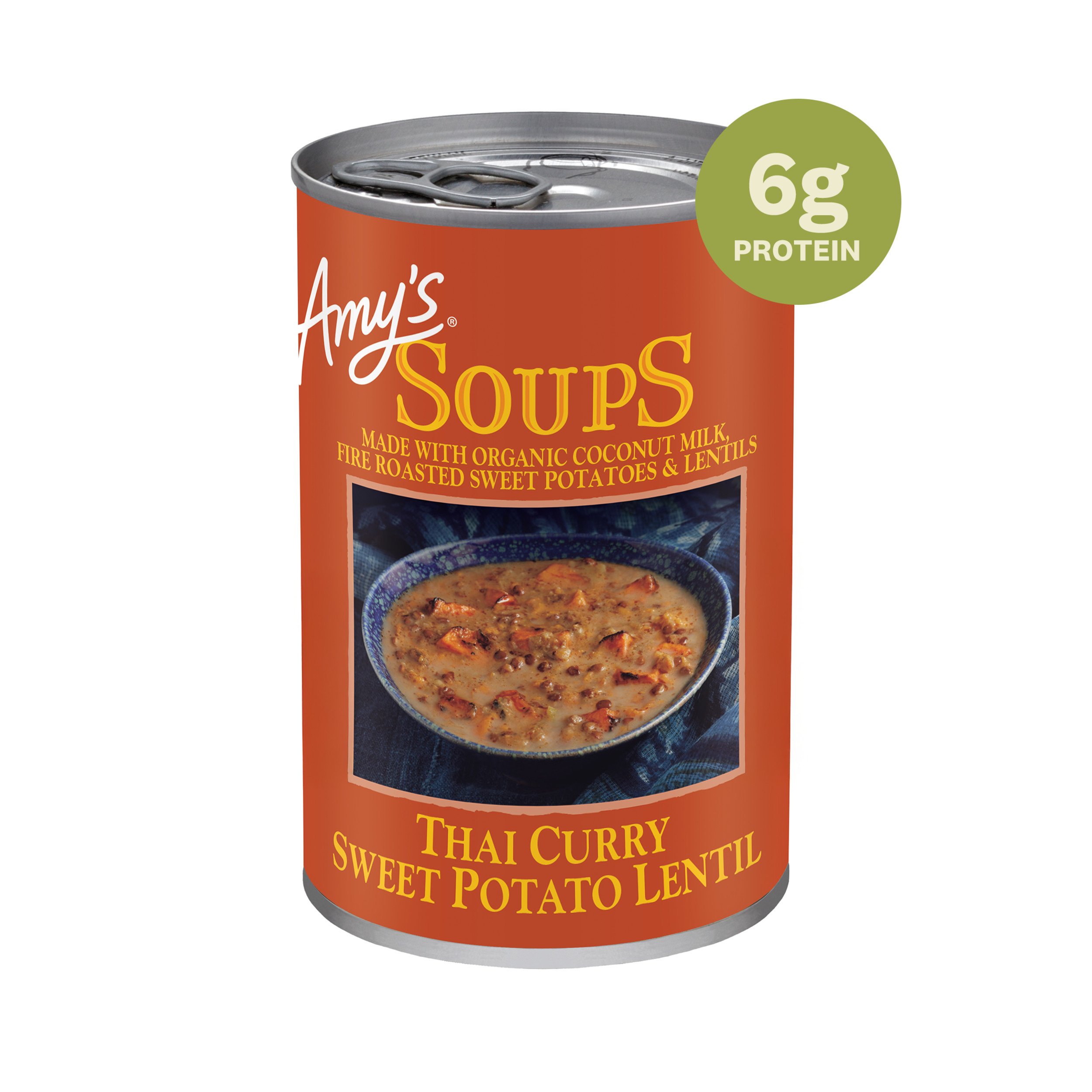 エイミールハイパースープ Amy's Thai Curry Sweet Potato Lentil Soup - Shop Soups & chili at