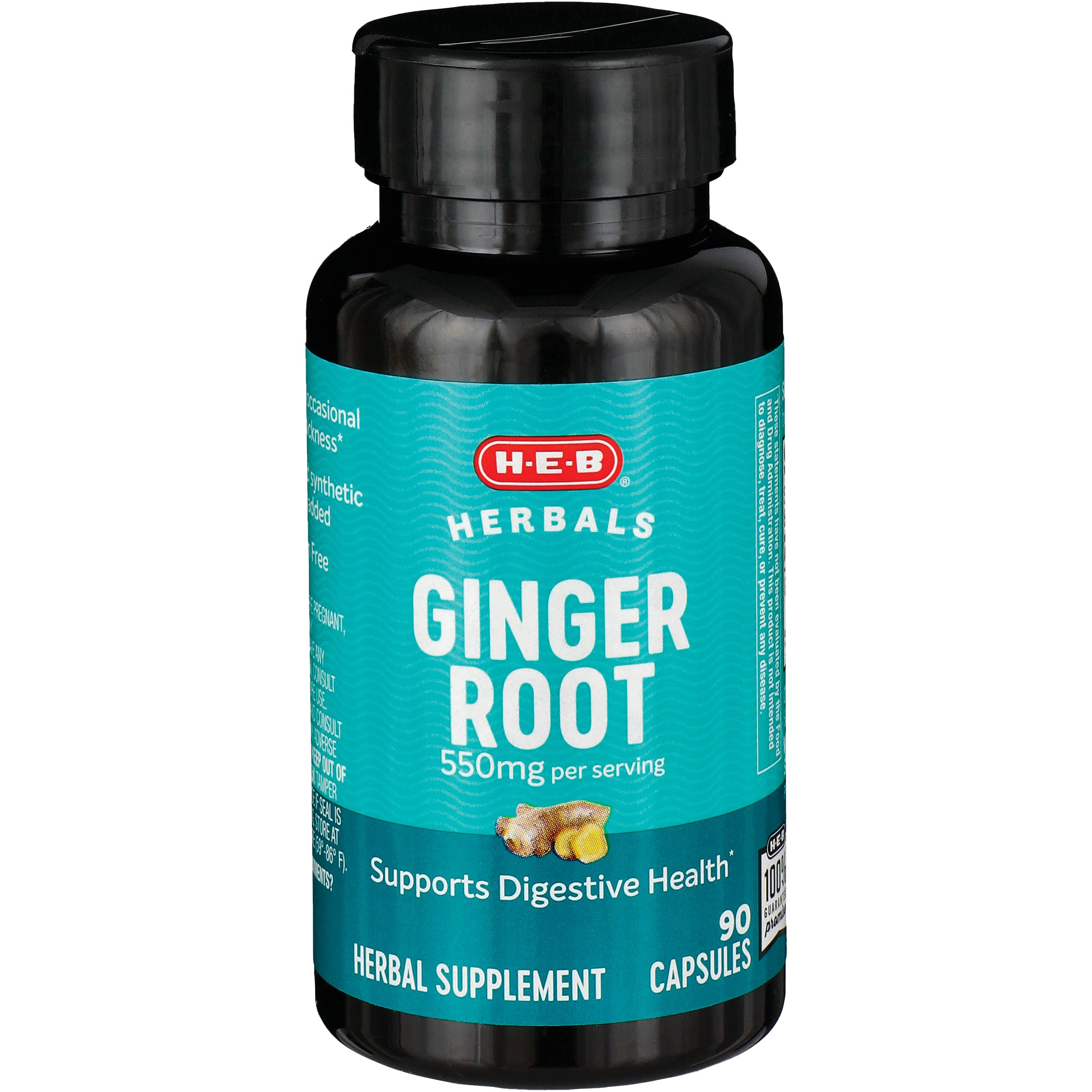 HEB Herbals Ginger Root Capsules 550 mg Shop Herbs & homeopathy