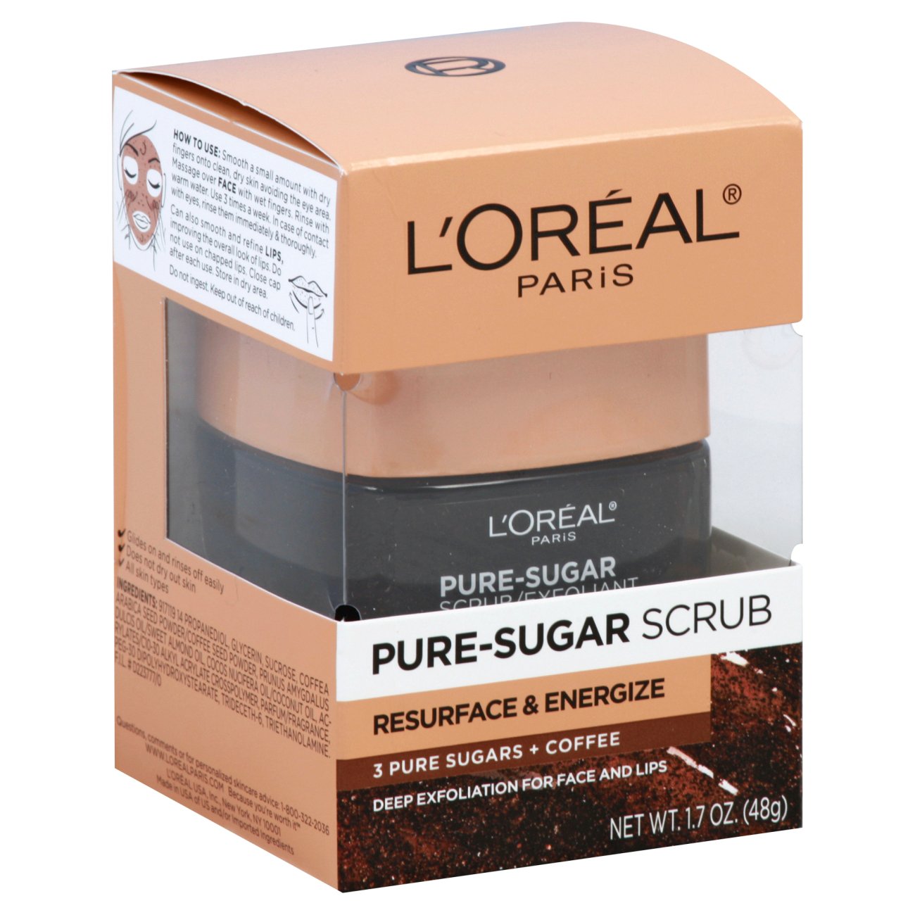 L'Oreal Paris PureSugar Resurface & Energize Coffee Scrub Shop