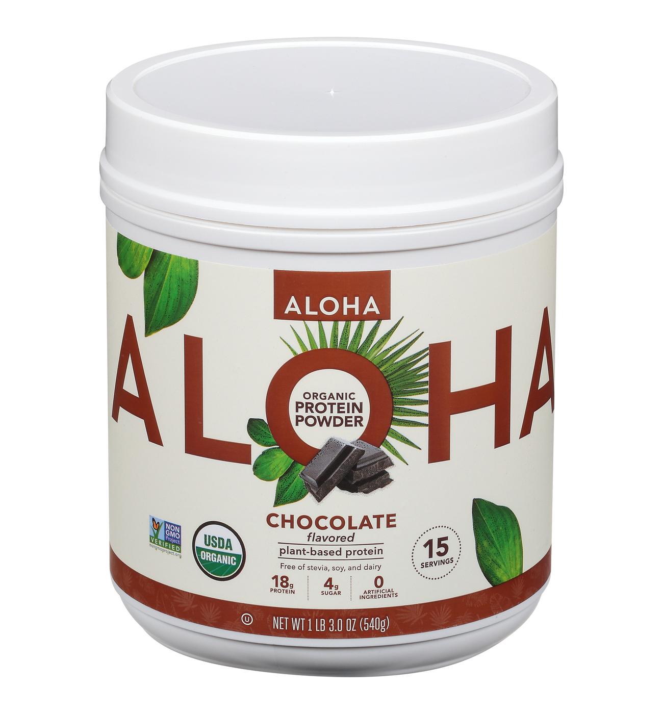 Aloha Organic PlantBased 18g Protein Powder Chocolate Shop Diet