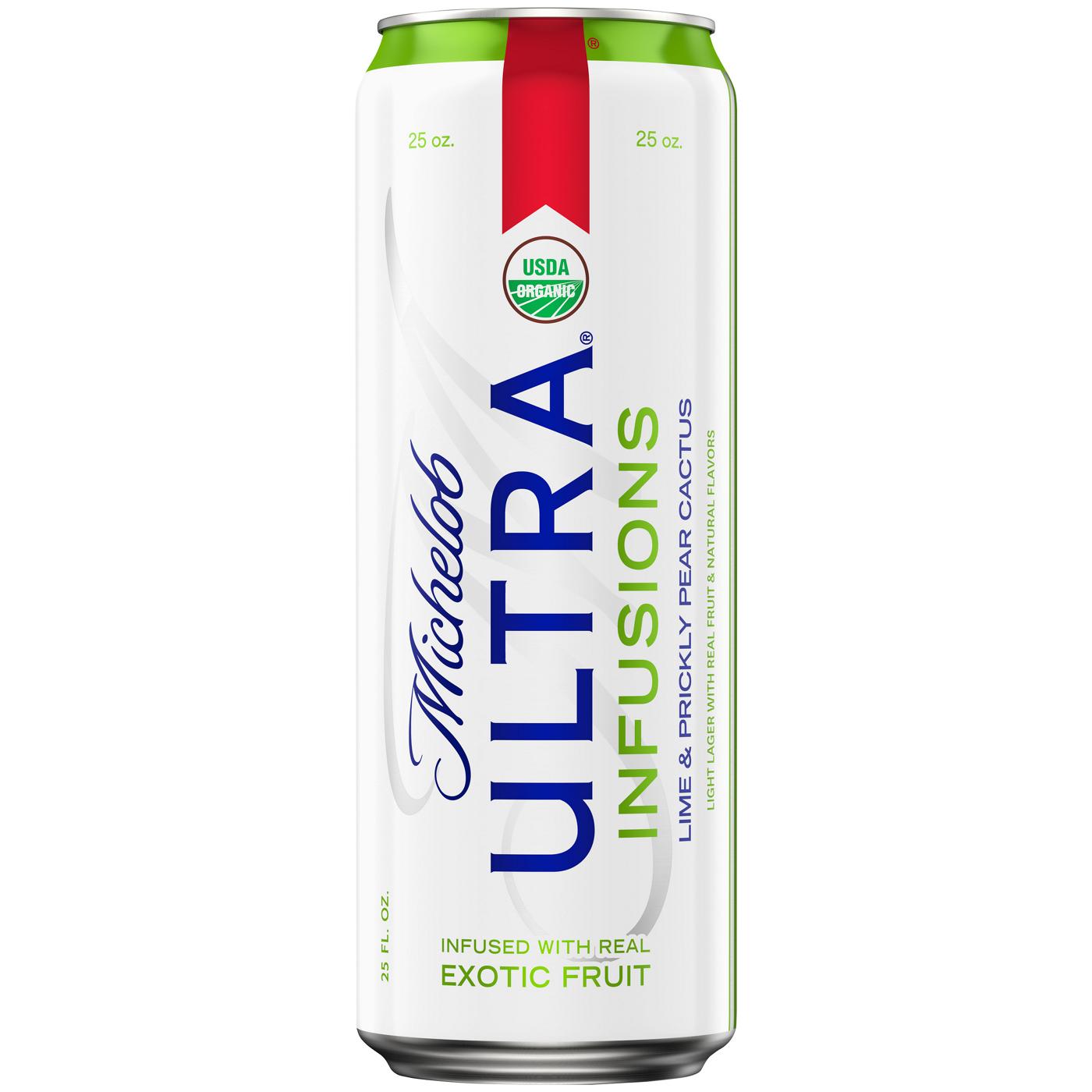 Michelob Ultra Infusions Lime & Prickly Pear Cactus Light Lager Beer; image 1 of 2