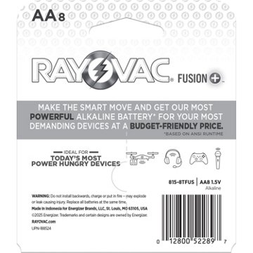 Rayovac Fusion AA Batteries, 8 ct