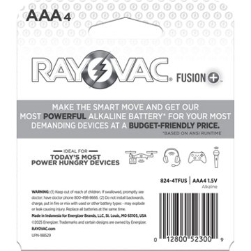 Rayovac Fusion AAA Batteries, 4 pk