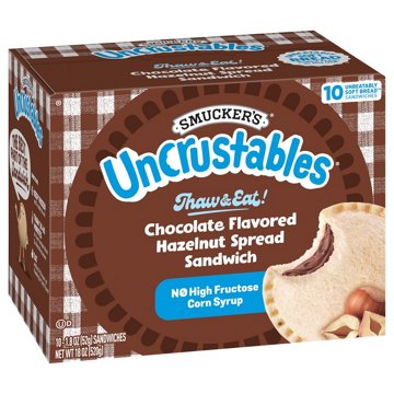 Smucker's Uncrustables Frozen Sandwiches - Chocolate Hazelnut, 10 ct