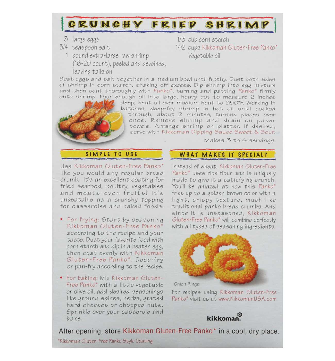 Kikkoman Gluten Free Panko Style Coating; image 3 of 4