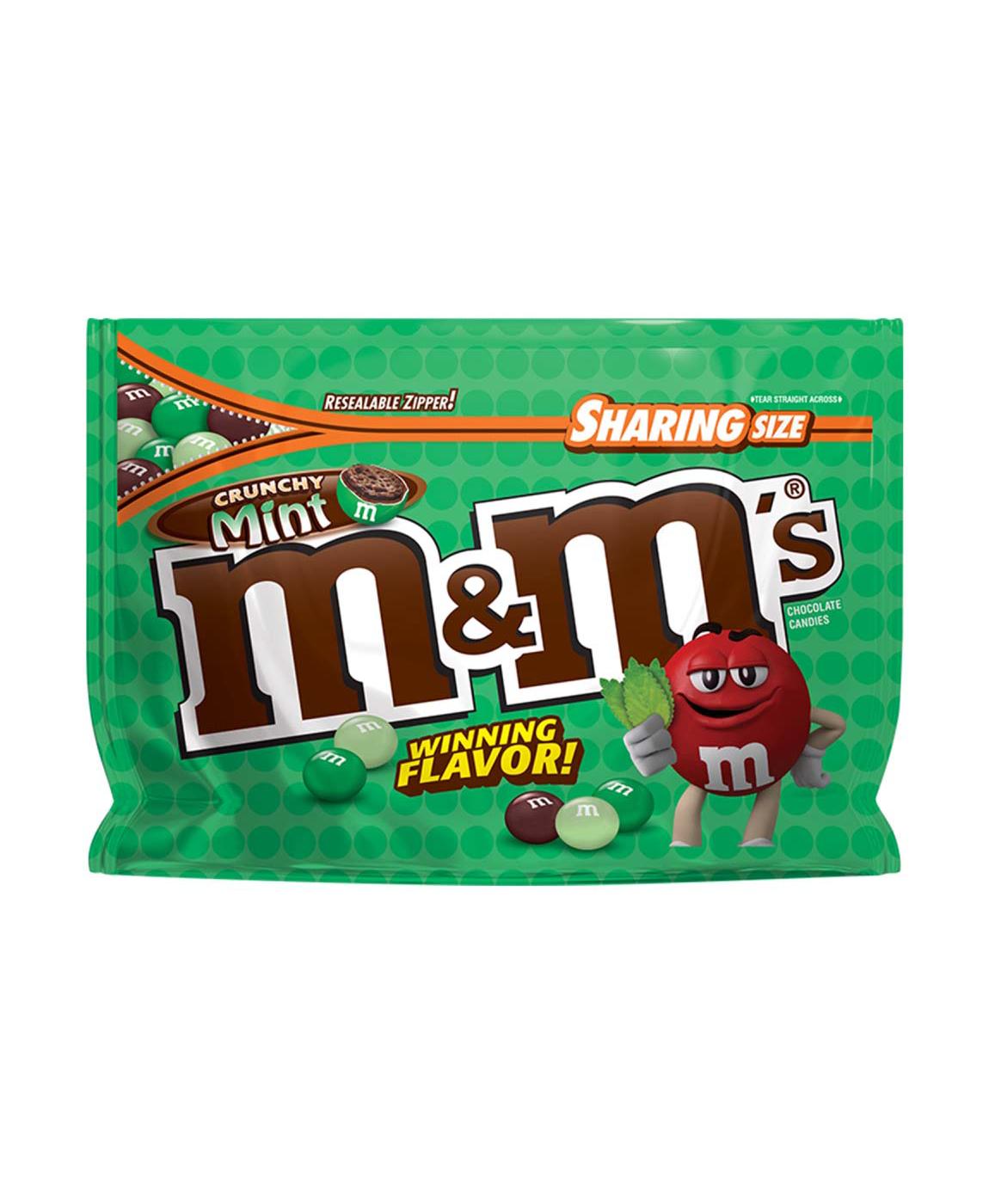 M&M's Crunchy Mint Winning Vote Flavor Chocolate Candy Sharing Size Bag