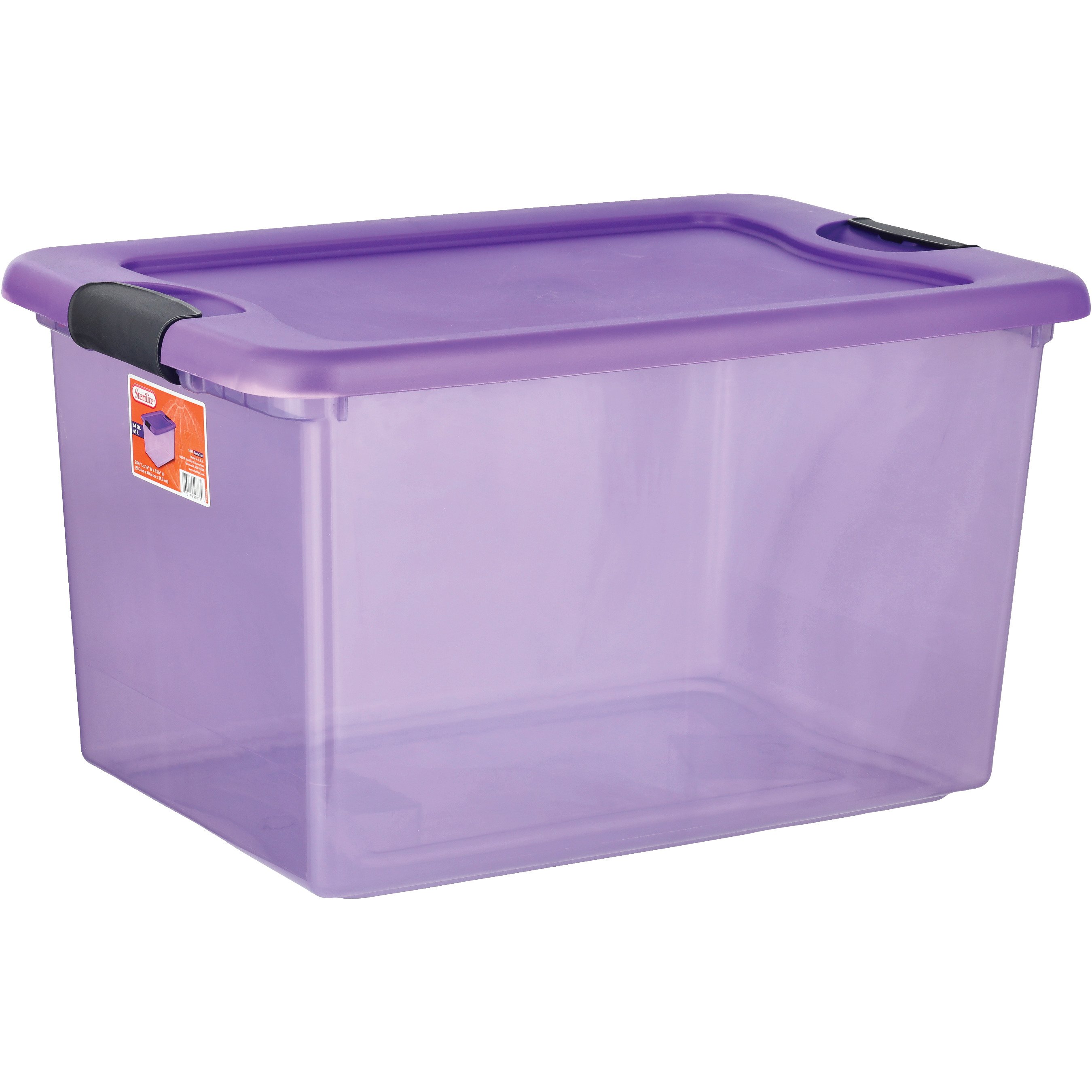 Sterilite Latched Storage Box, Purple, 66-Qt., Must Order in Quantities of  4