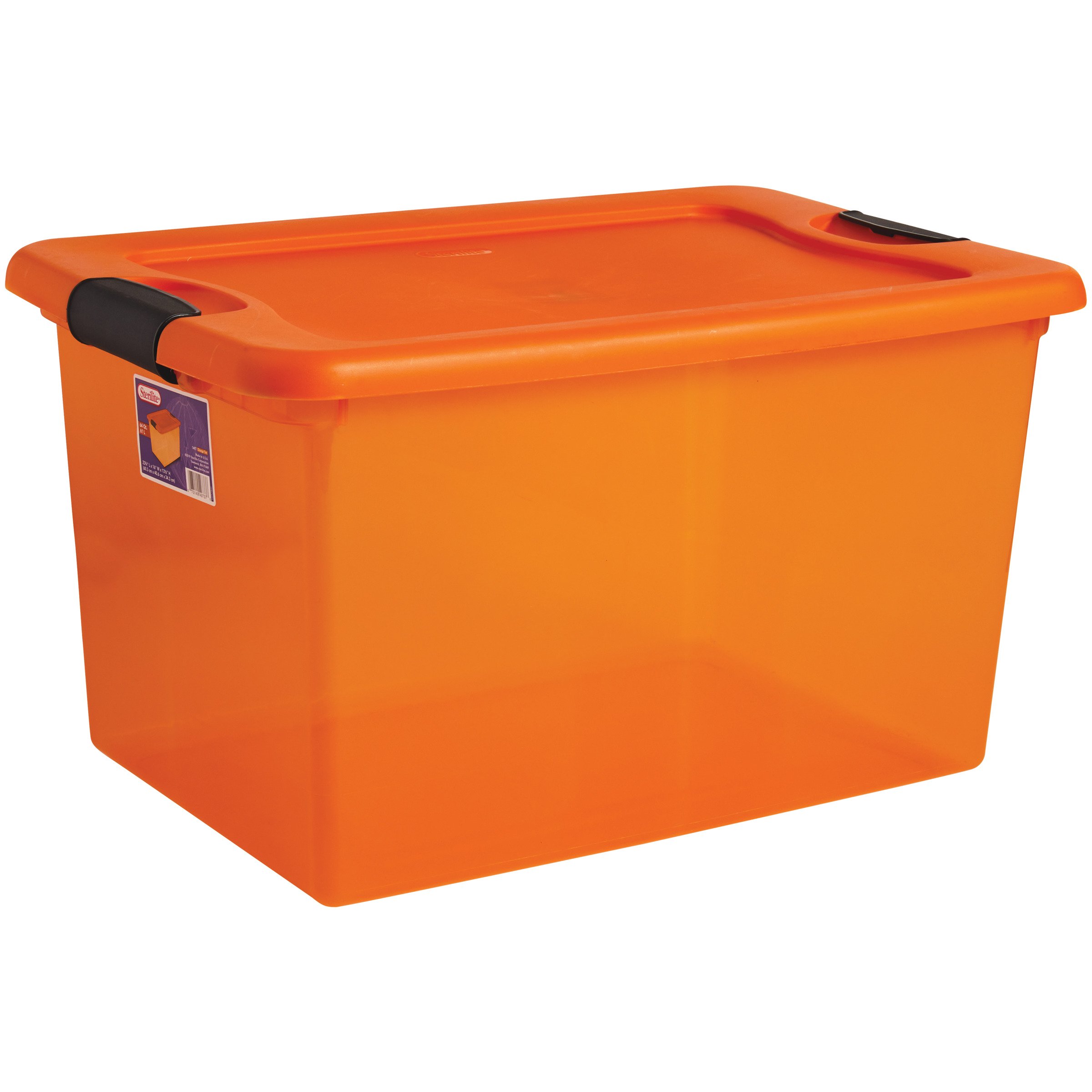 Sterilite Latching Storage Box with Lid - Orange - Shop Closet & Cabinet  Organizers at H-E-B