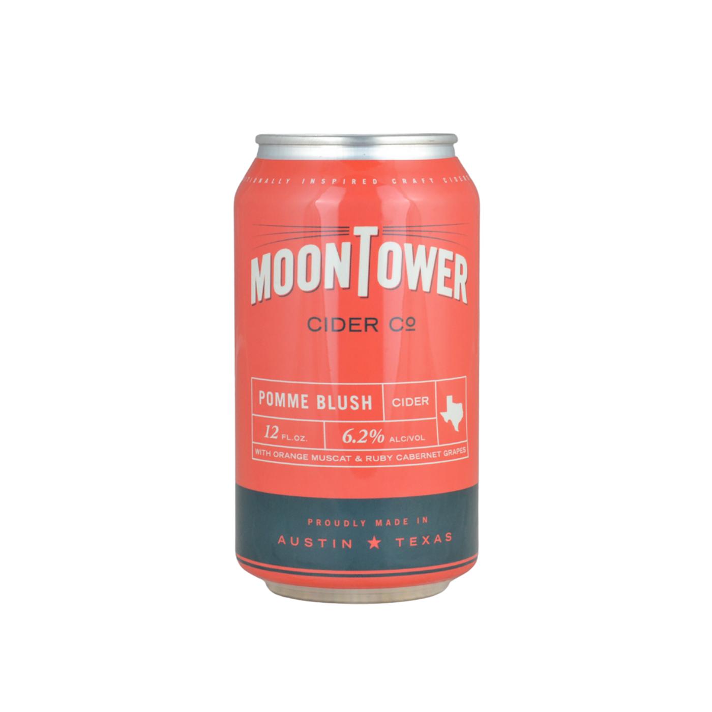 MoonTower Cider Co. Pomme Blush Cider 12 oz Cans Shop Hard cider at HEB