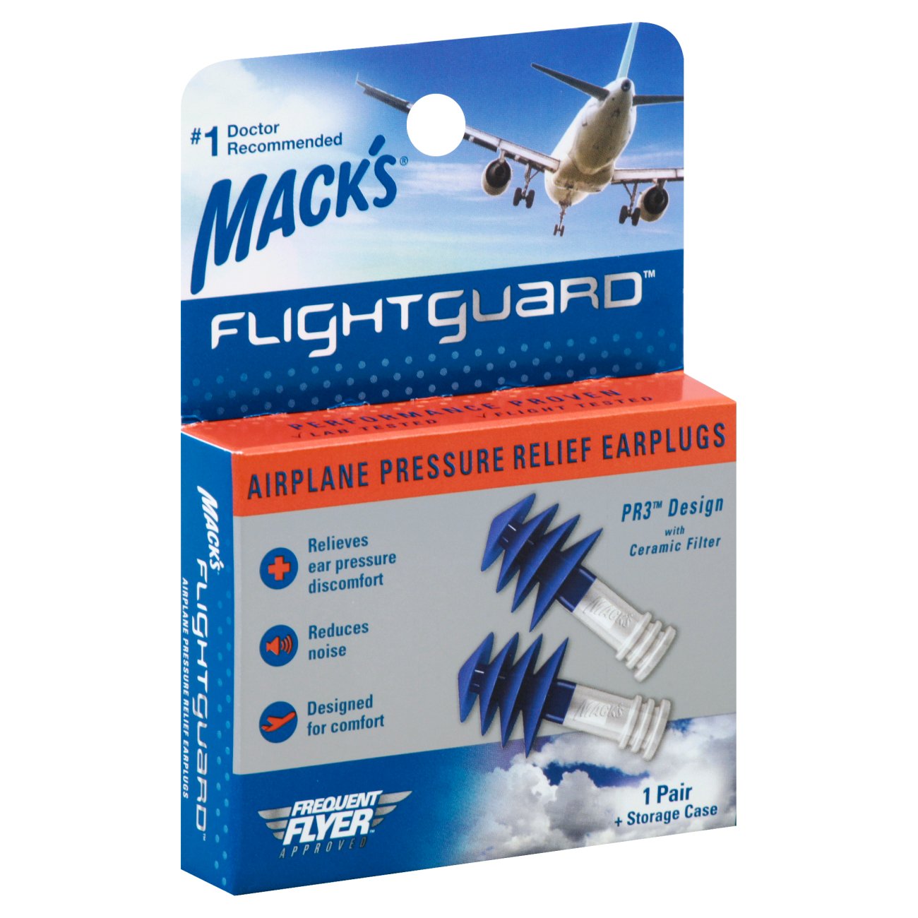 Mack's Flightguard Airplane Pressure Ear Plugs Shop Ear Plugs at HEB