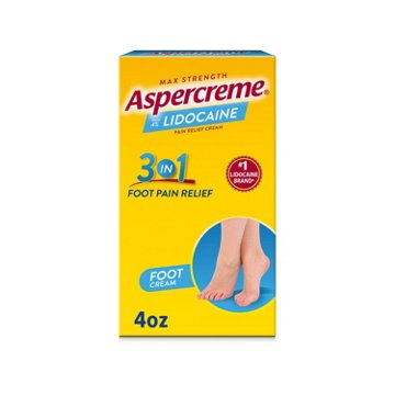Aspercreme Lidocaine Foot Pain Relief Cream, 4 oz