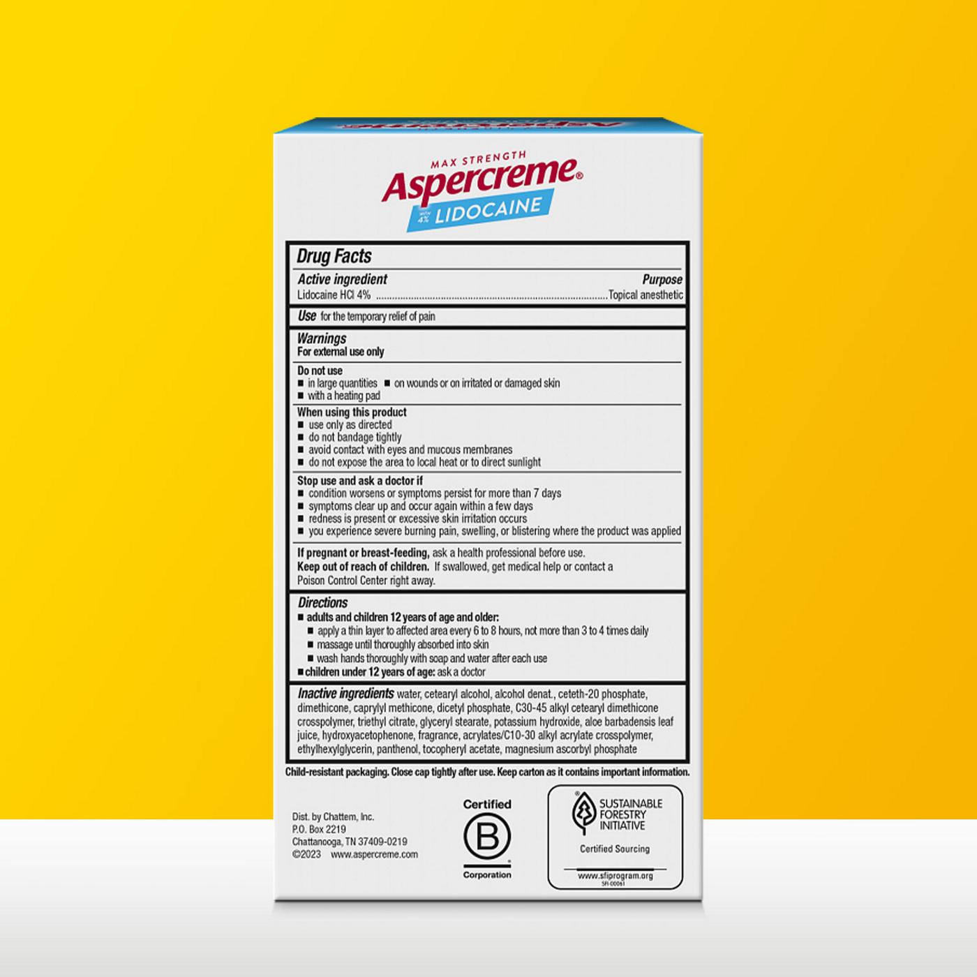 Aspercreme Lidocaine Foot Pain Relief Cream; image 5 of 7