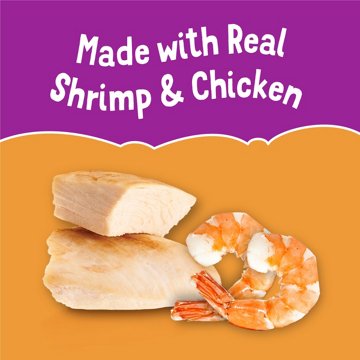 Friskies Purina Grain Free Lickable Cat Food Toppers Lil’ Soups - Shrimp in a Velvety Chicken Broth, 1.2 oz