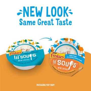 Friskies Purina Natural, Grain Free Lickable Cat Treats Lil’ Soups - Tuna in Chicken Broth