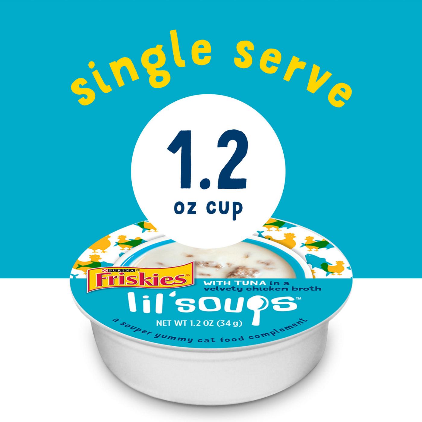 Friskies Purina Friskies Natural, Grain Free Wet Cat Food Lickable Cat Treats, Lil' Soups With Tuna in Chicken Broth; image 3 of 6