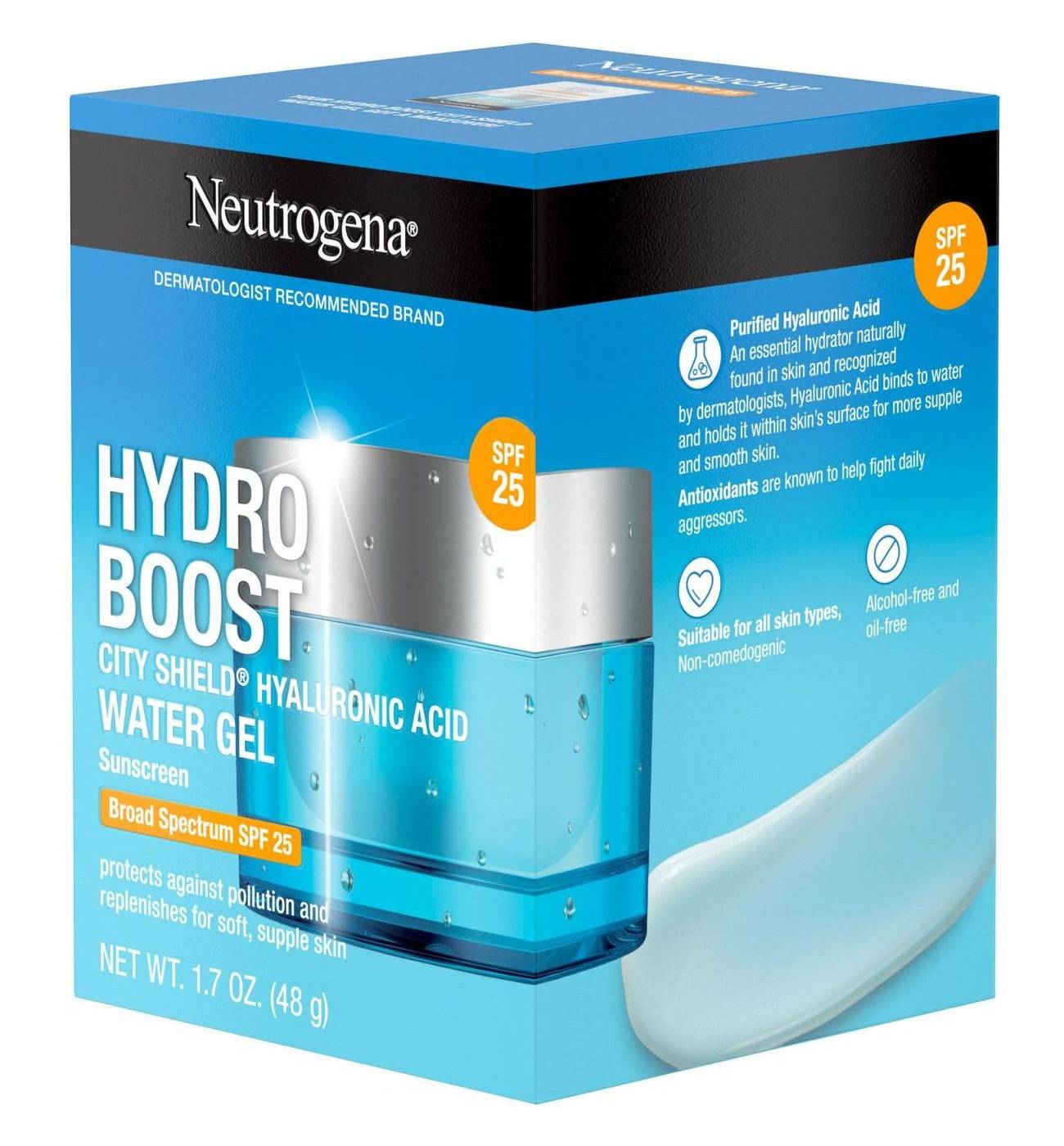 Neutrogena Hydro Boost City Shield Water Gel With Broad Spectrum SPF 25; image 3 of 8