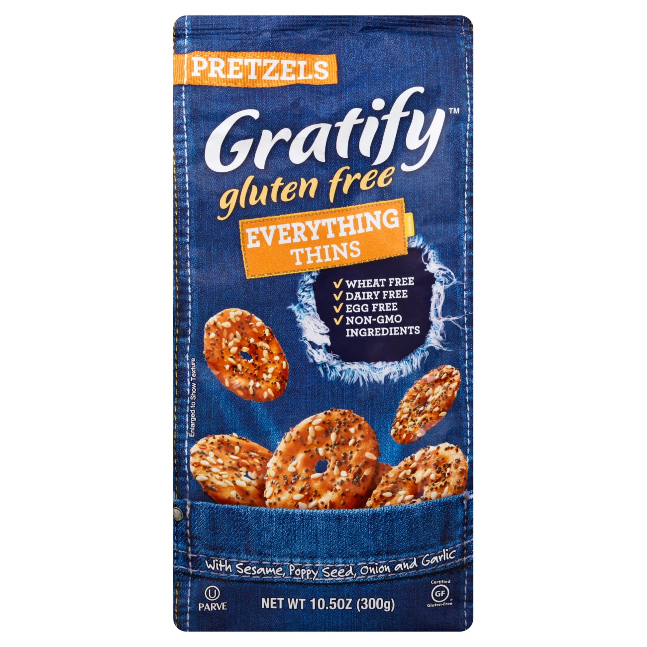 Gratify Gluten Free Everything Pretzel Thins - Shop Snacks & Candy At H-E-B