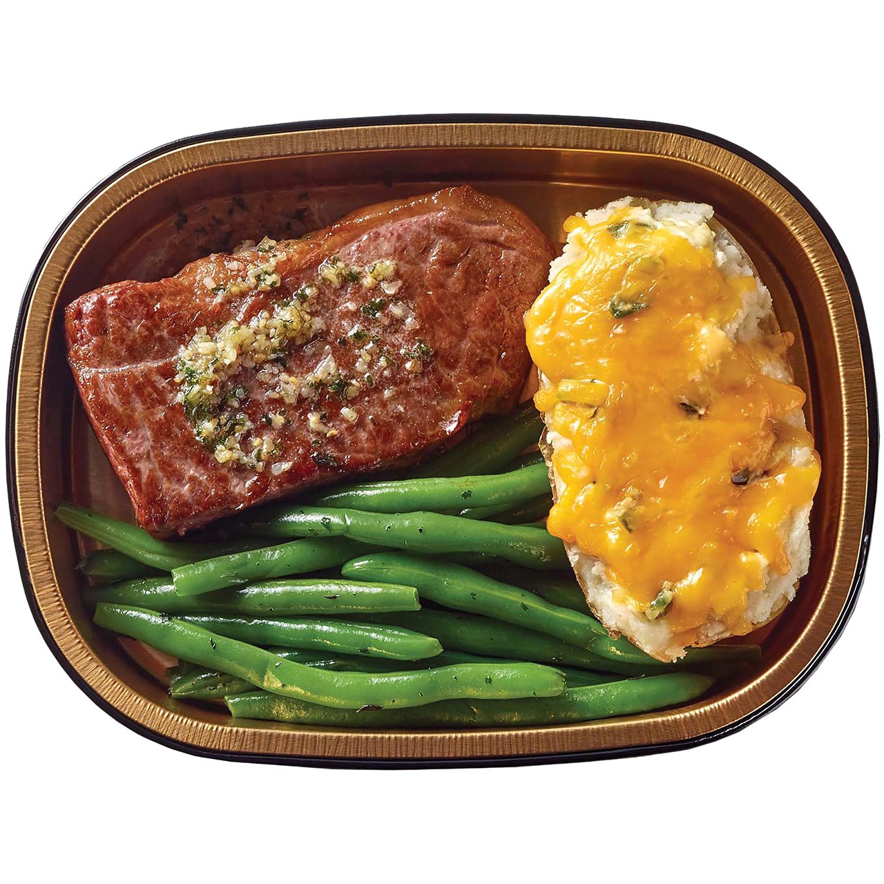 Meal Simple By H-E-B Garlic Butter Choice New York Strip Steak With ...