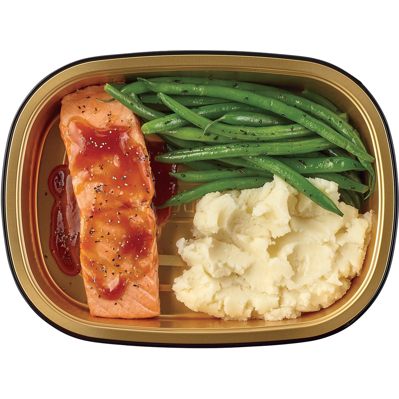 Meal Simple By H-E-B Honey BBQ Salmon, Green Beans & Mashed Potatoes ...