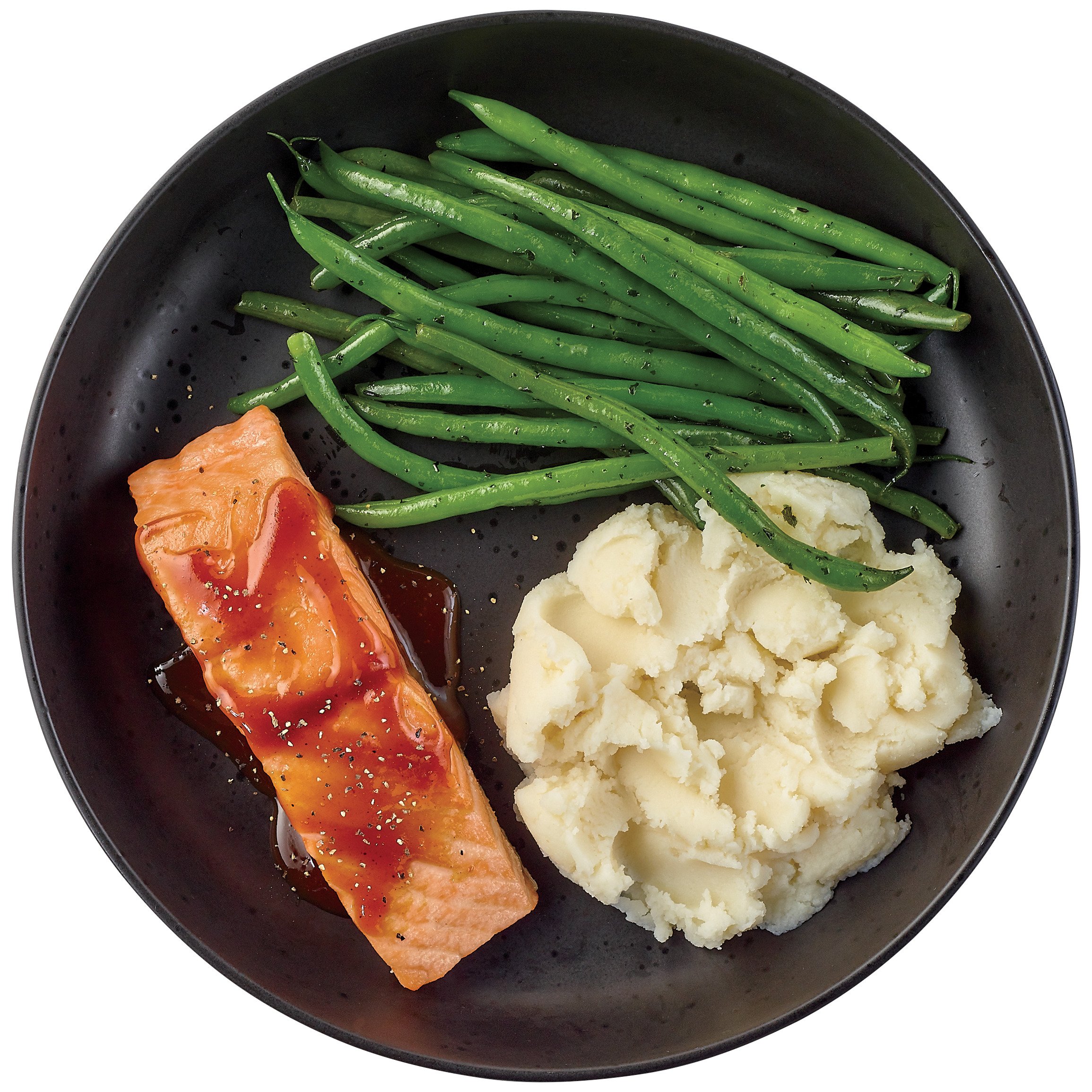 Meal Simple By H-E-B Honey BBQ Salmon, Green Beans & Mashed Potatoes ...