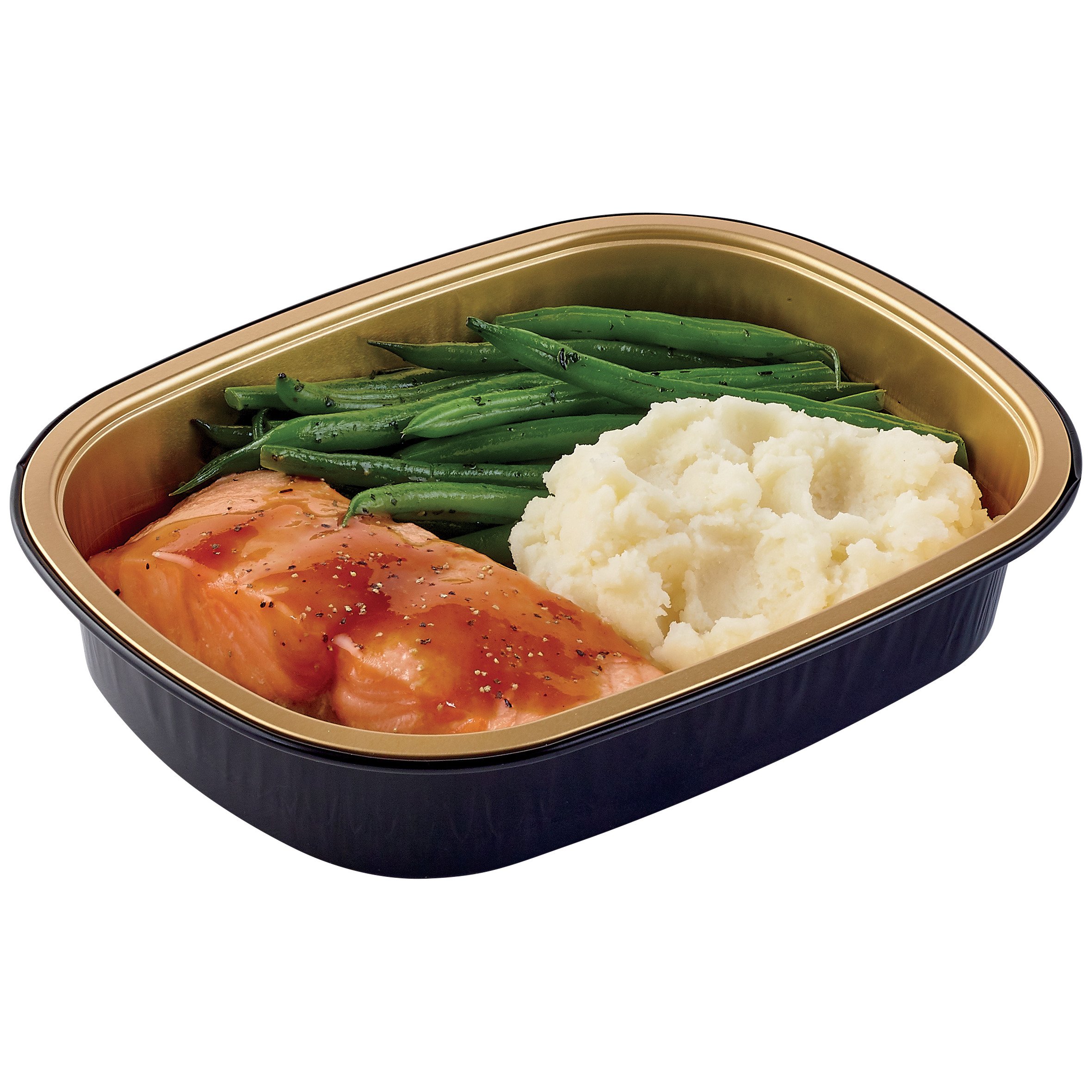 Meal Simple By H-E-B Honey BBQ Salmon, Green Beans & Mashed Potatoes ...