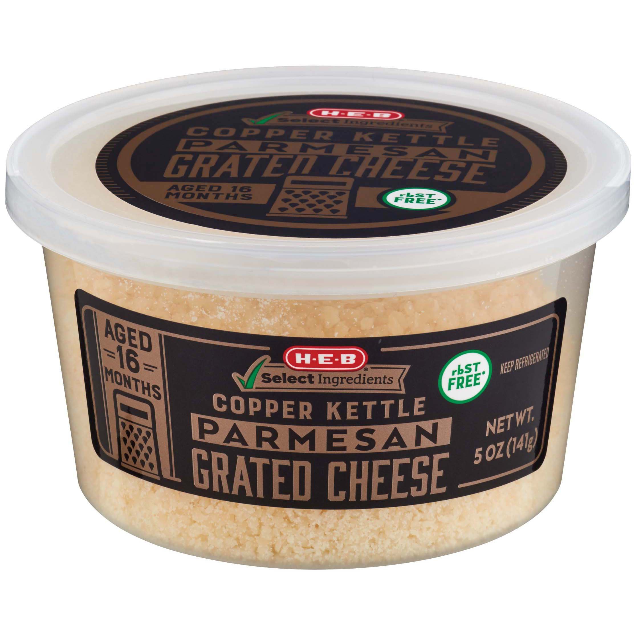 HEB Select Ingredients Copper Kettle Parmesan Grated Cheese Shop