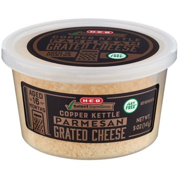 H-E-B Copper Kettle Parmesan Grated Cheese, 5 oz