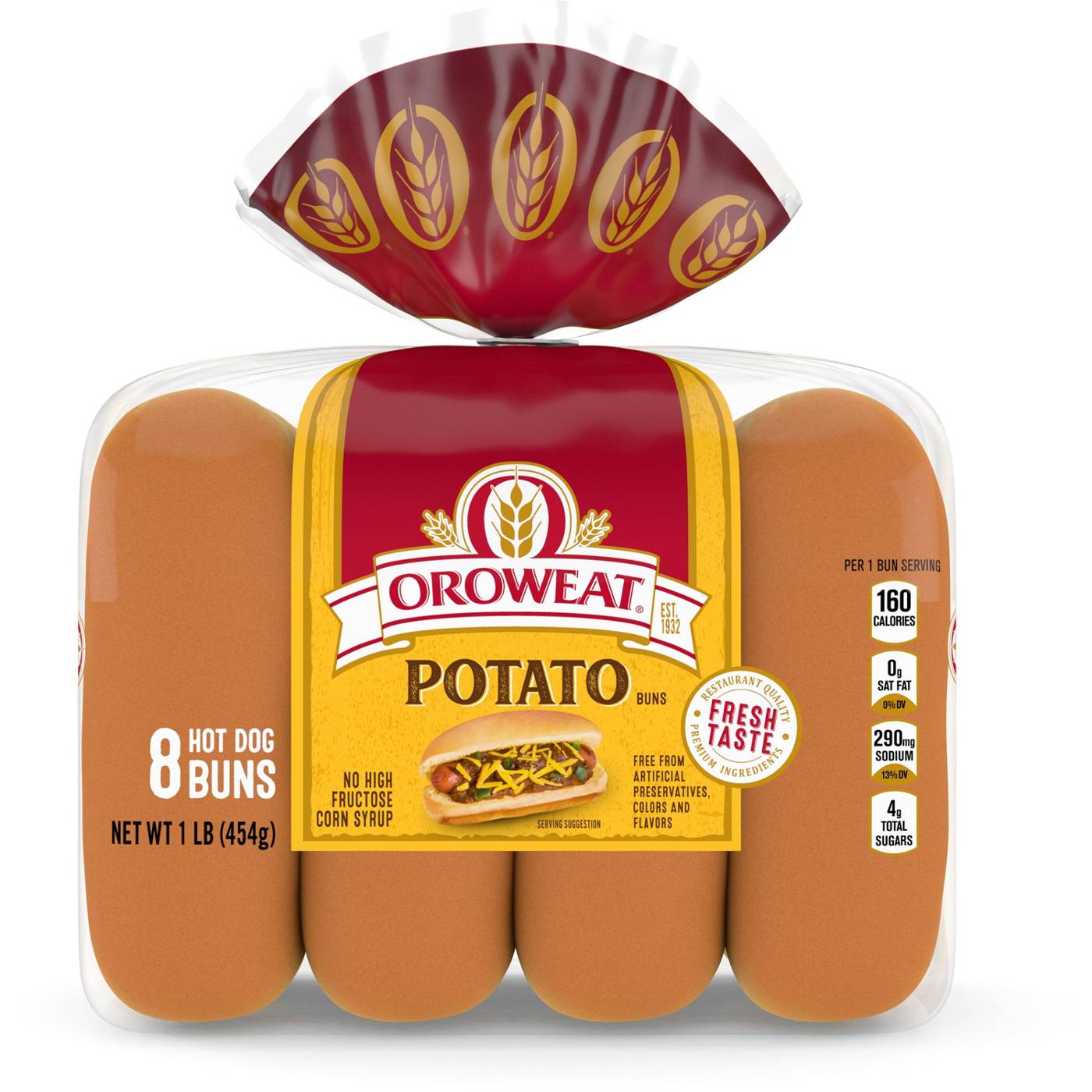 Oroweat Potato Hot Dog Buns; image 1 of 3