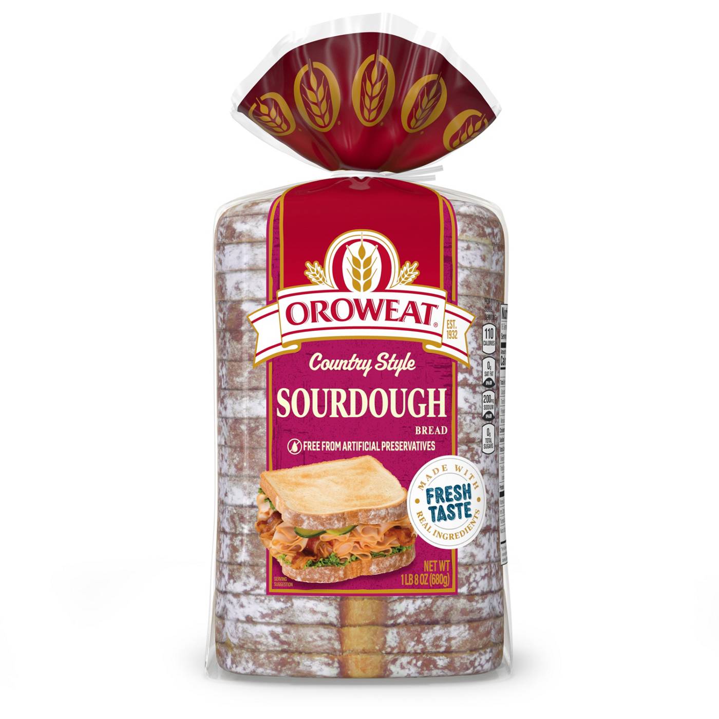 Oroweat Country Sourdough Sliced Bread; image 1 of 3