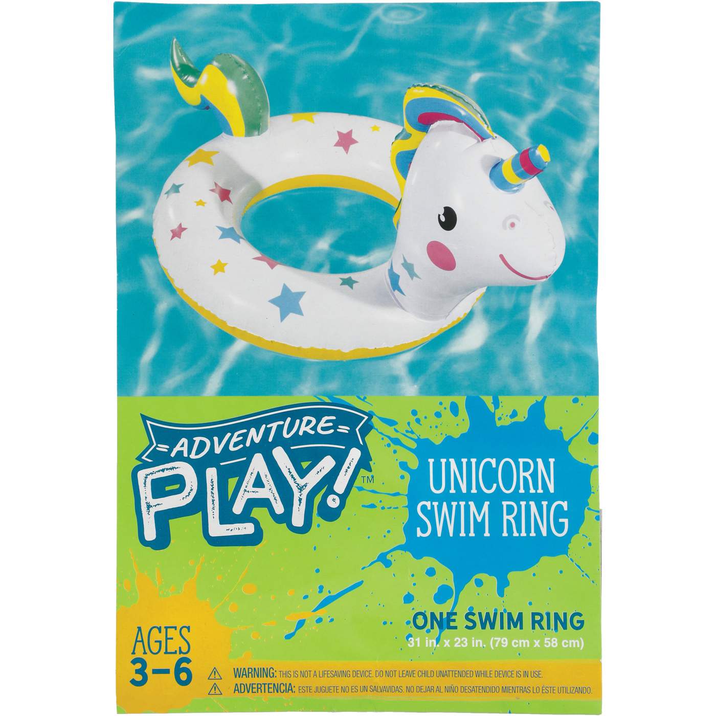 Adventure Play Unicorn Swim Ring; image 3 of 3