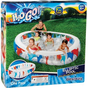 Bestway H2O Go! Elliptic Inflatable Pool, 7'