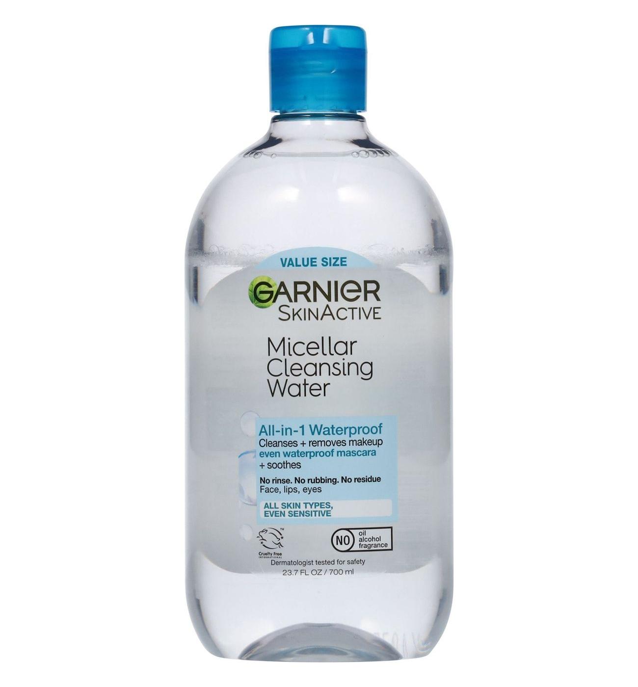 Garnier SkinActive All-in-1 Waterproof Micellar Cleansing Water; image 1 of 2
