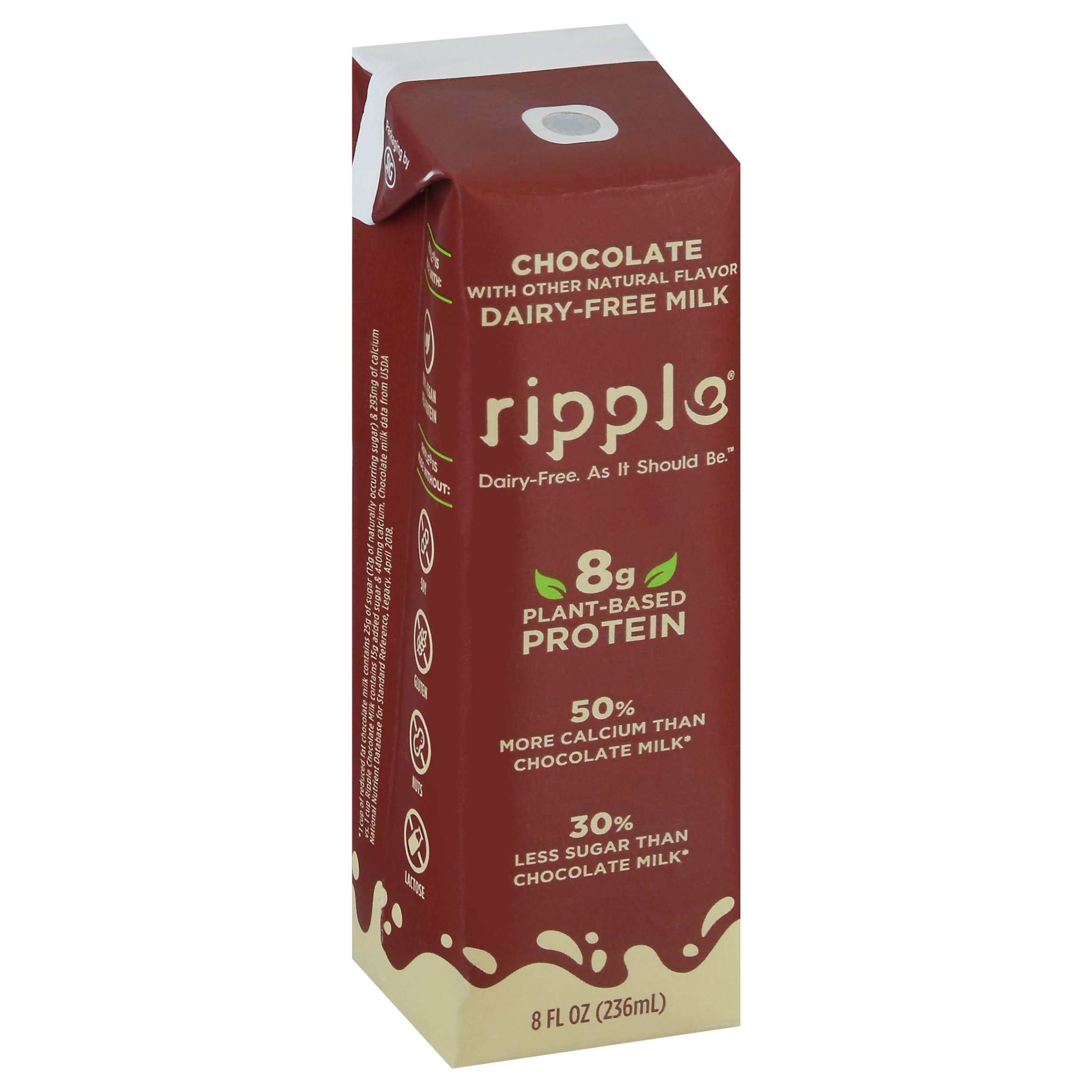 Ripple Chocolate DairyFree Pea Milk Shop Milk at HEB