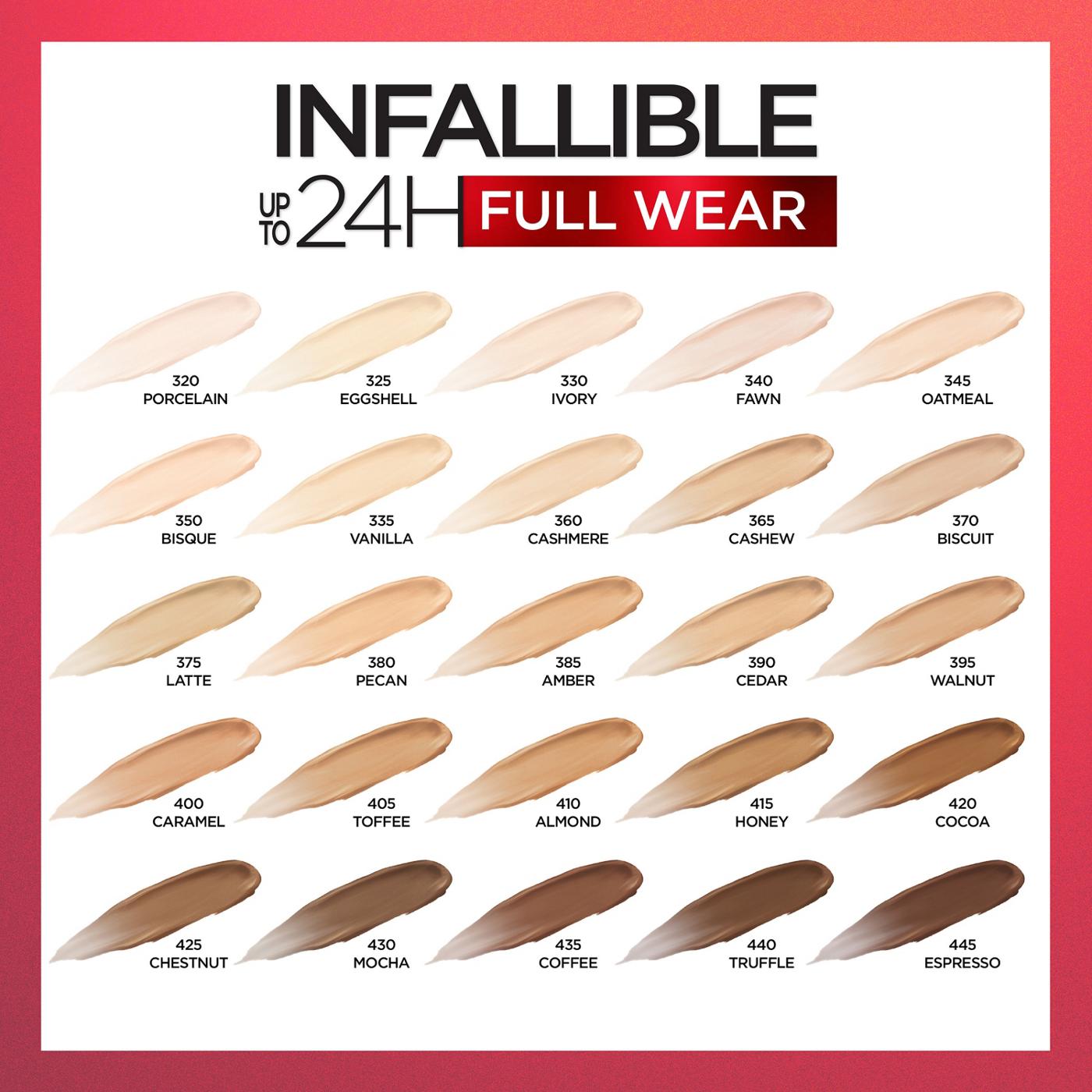 L'Oréal Paris Infallible Full Wear Concealer up to 24H Full Coverage Caramel; image 4 of 7