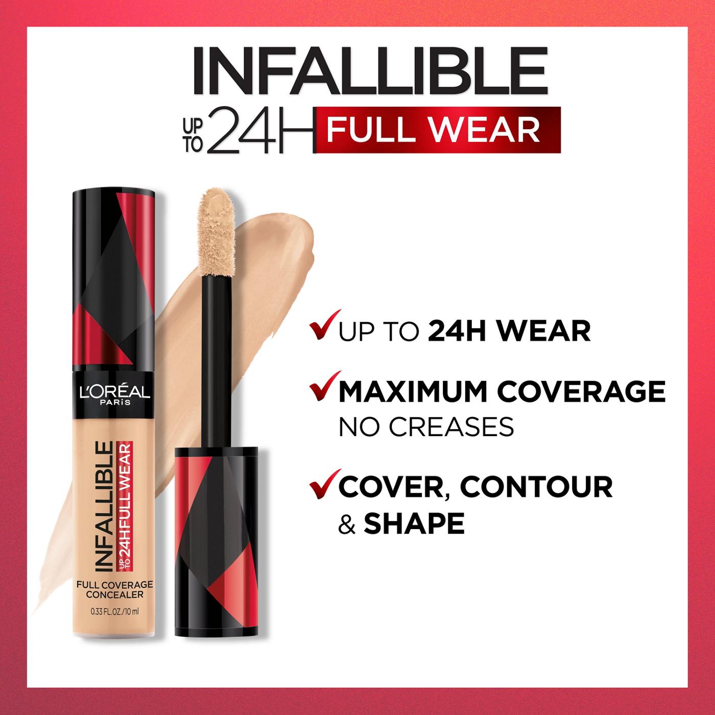 L'Oréal Paris Infallible Full Wear Concealer up to 24H Full Coverage Latte; image 3 of 7