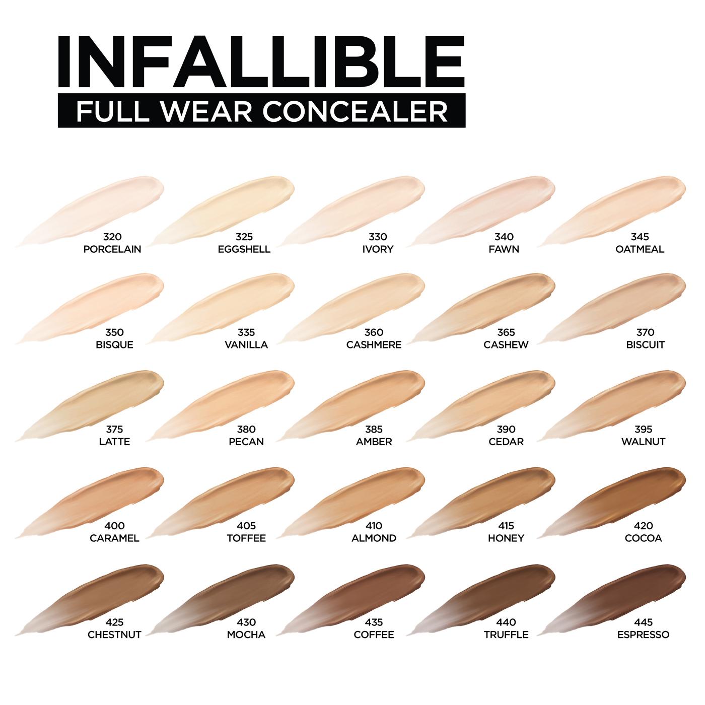 L'Oréal Paris Infallible Full Wear Concealer up to 24H Full Coverage Toffee; image 7 of 8