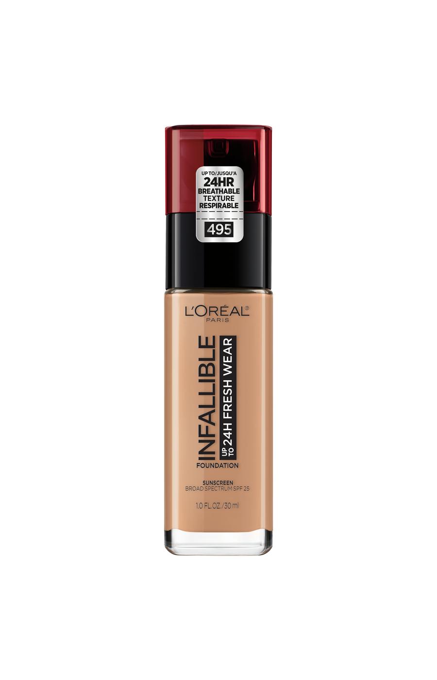 L'Oréal Paris Infallible 24 Hour Fresh Wear Foundation - 495 Amber; image 1 of 7