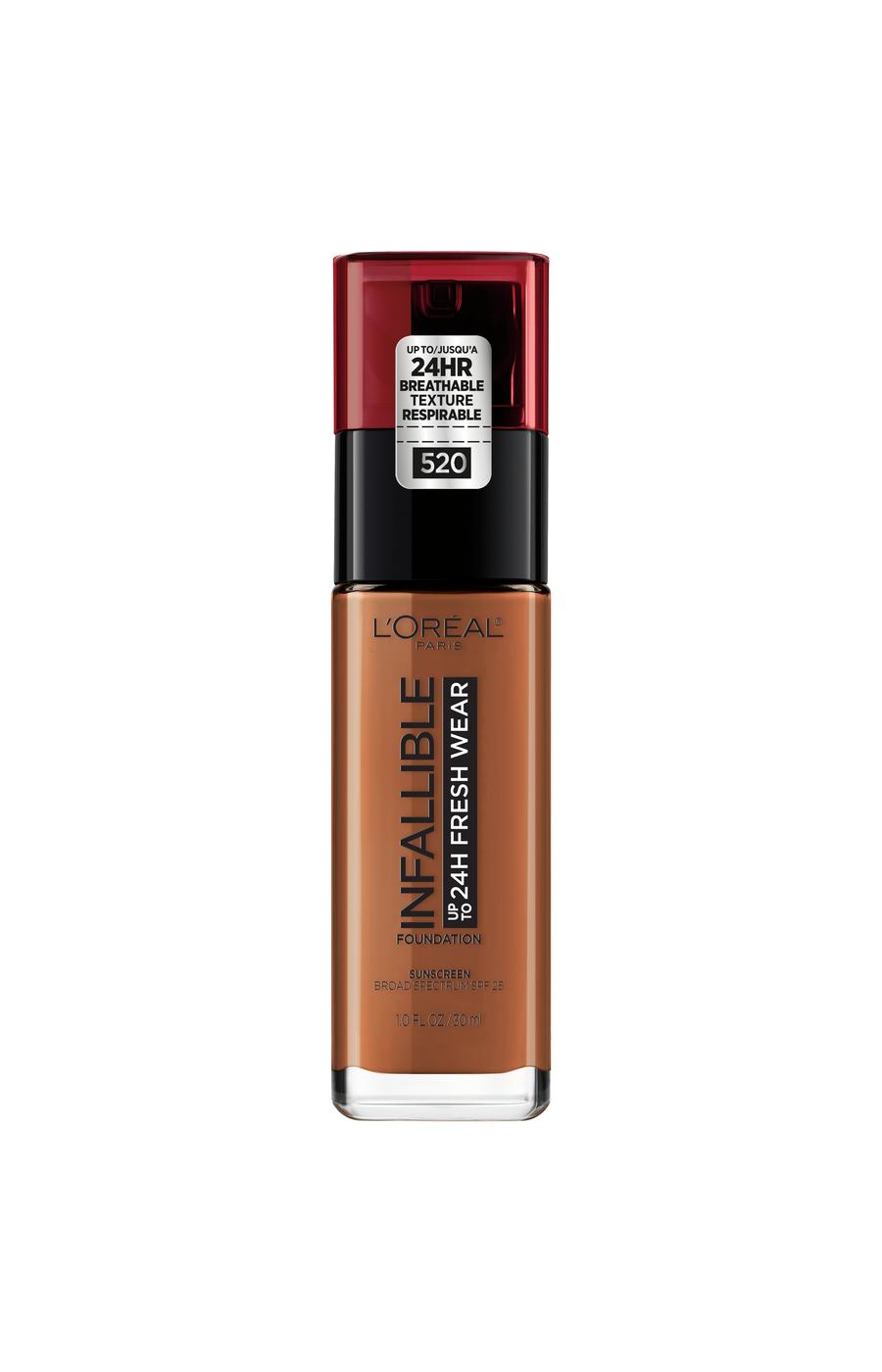 L'Oréal Paris Infallible 24 Hour Fresh Wear Foundation - 520 Sienna; image 1 of 6